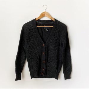 Forever 21 Grey Cardigan Sweater Size Small